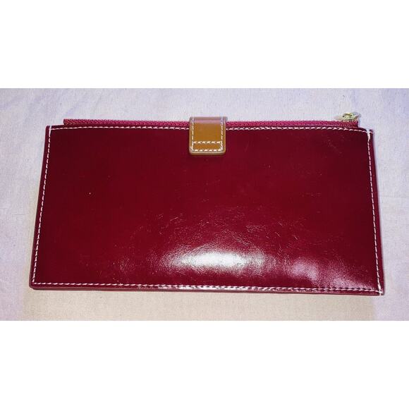 ANDOILT Womens Genuine Leather Cowhide RED Wallet RFID Blocking Bifold Design - Picture 2 of 14